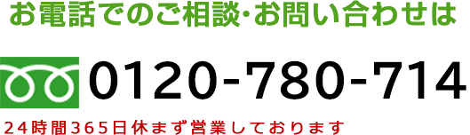 お電話でのお問い合わせは0120-780-714